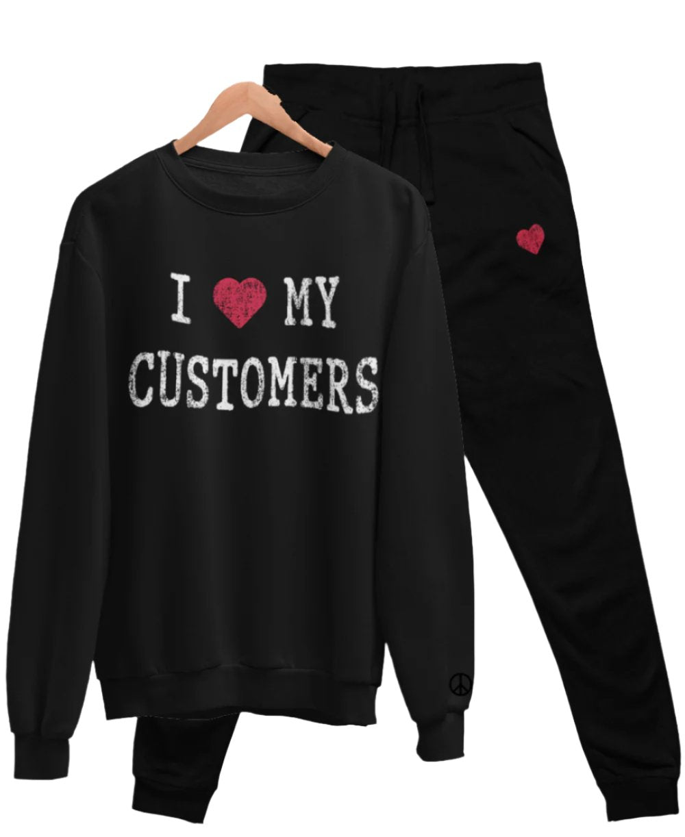 i love my customers, motivational shirts, tops, black hoodie, sweater, free shipping, positivity, ontario, canada, usa,